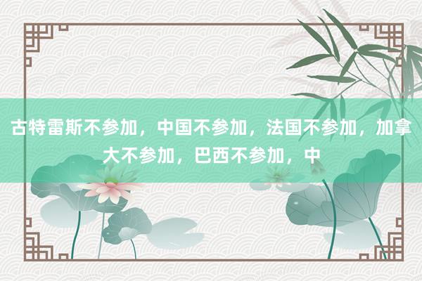 古特雷斯不参加，中国不参加，法国不参加，加拿大不参加，巴西不参加，中