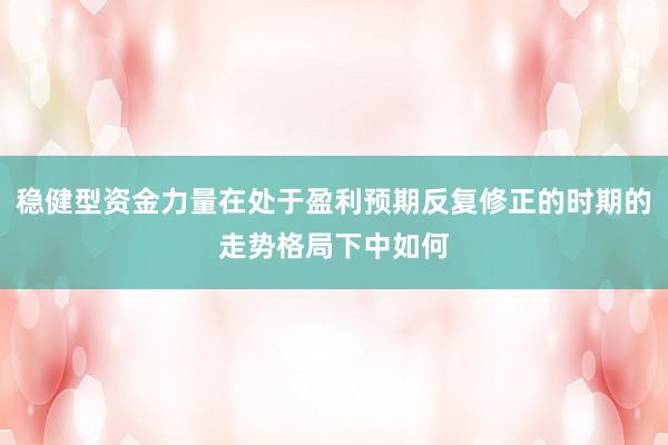 稳健型资金力量在处于盈利预期反复修正的时期的走势格局下中如何