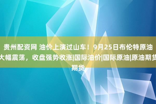 贵州配资网 油价上演过山车！9月25日布伦特原油大幅震荡，收盘强势收涨|国际油价|国际原油|原油期货