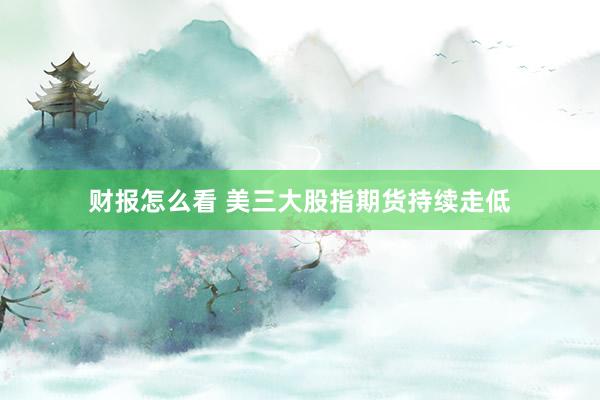 财报怎么看 美三大股指期货持续走低
