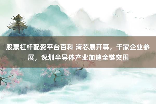 股票杠杆配资平台百科 湾芯展开幕，千家企业参展，深圳半导体产业加速全链突围